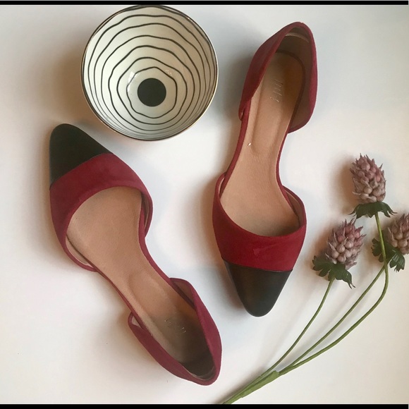 J. Jill Shoes - J. JILL Suede Cap-toe D’Orsay Flats - Size 9.5